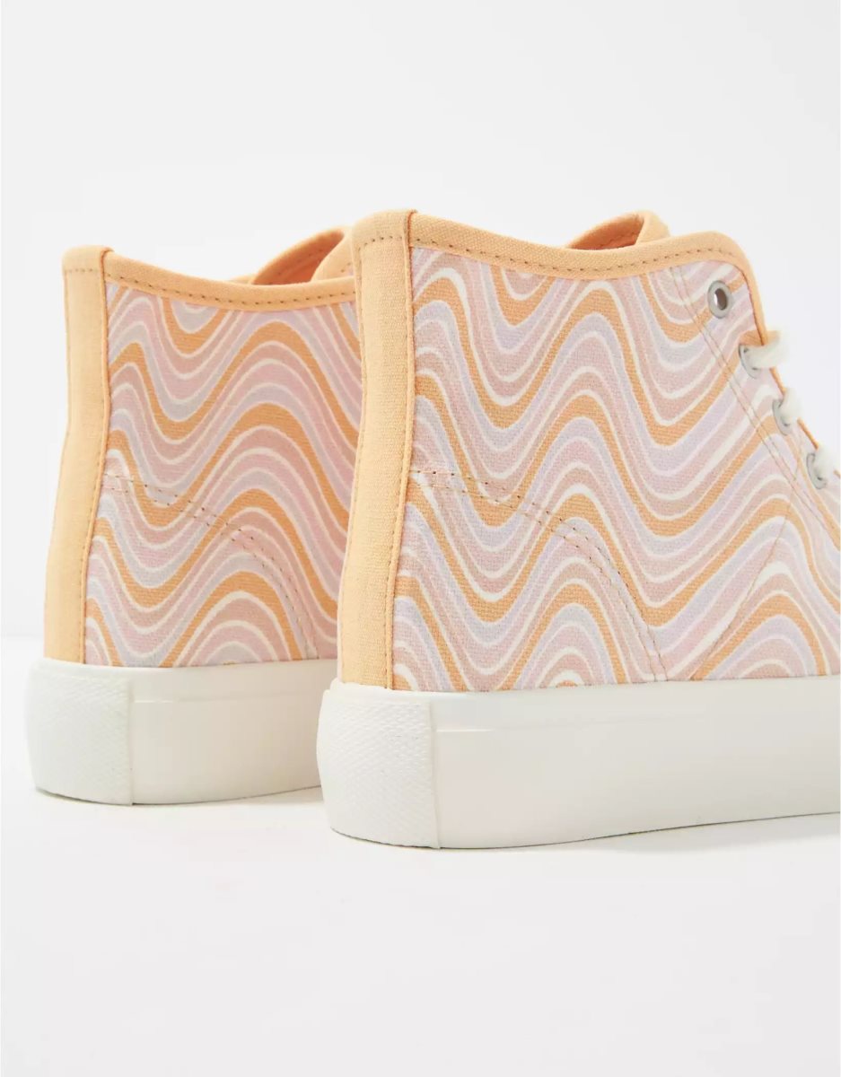 Baskets American Eagle AE Tela Plateforme High-Top Orange Femme | ZST-00839636